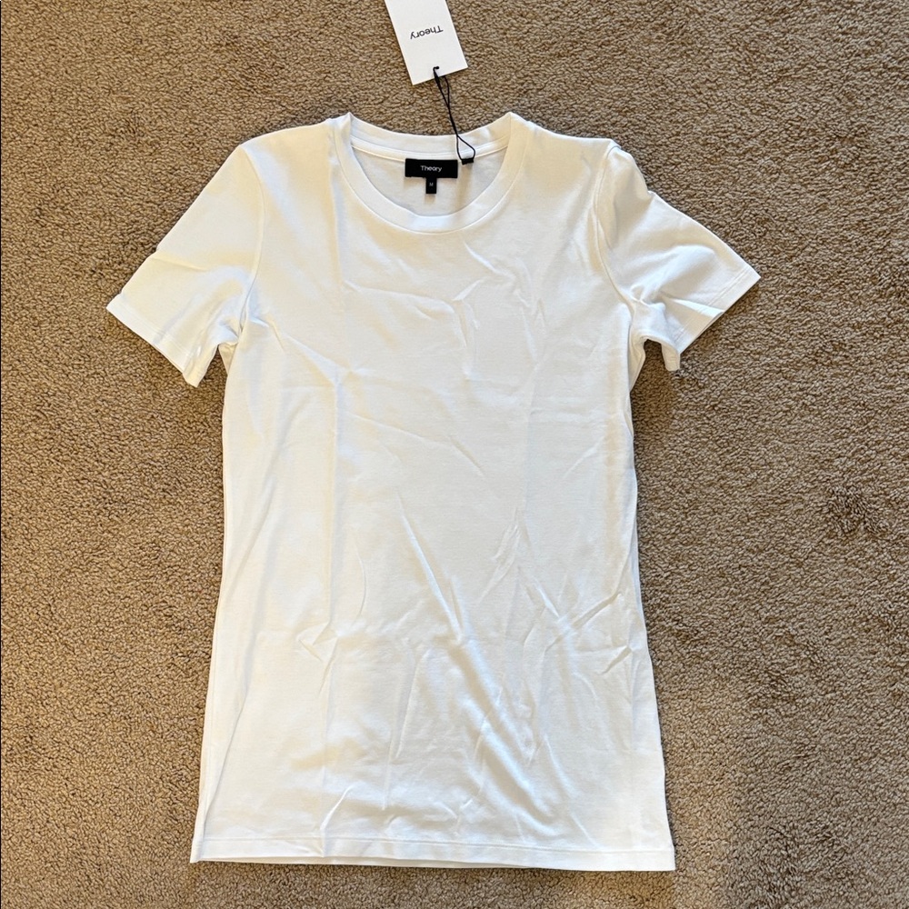 Theory Johnna White Short Sleeve Tee